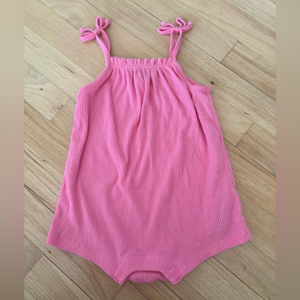 Old Navy Pink Ribbed Toddler Romper